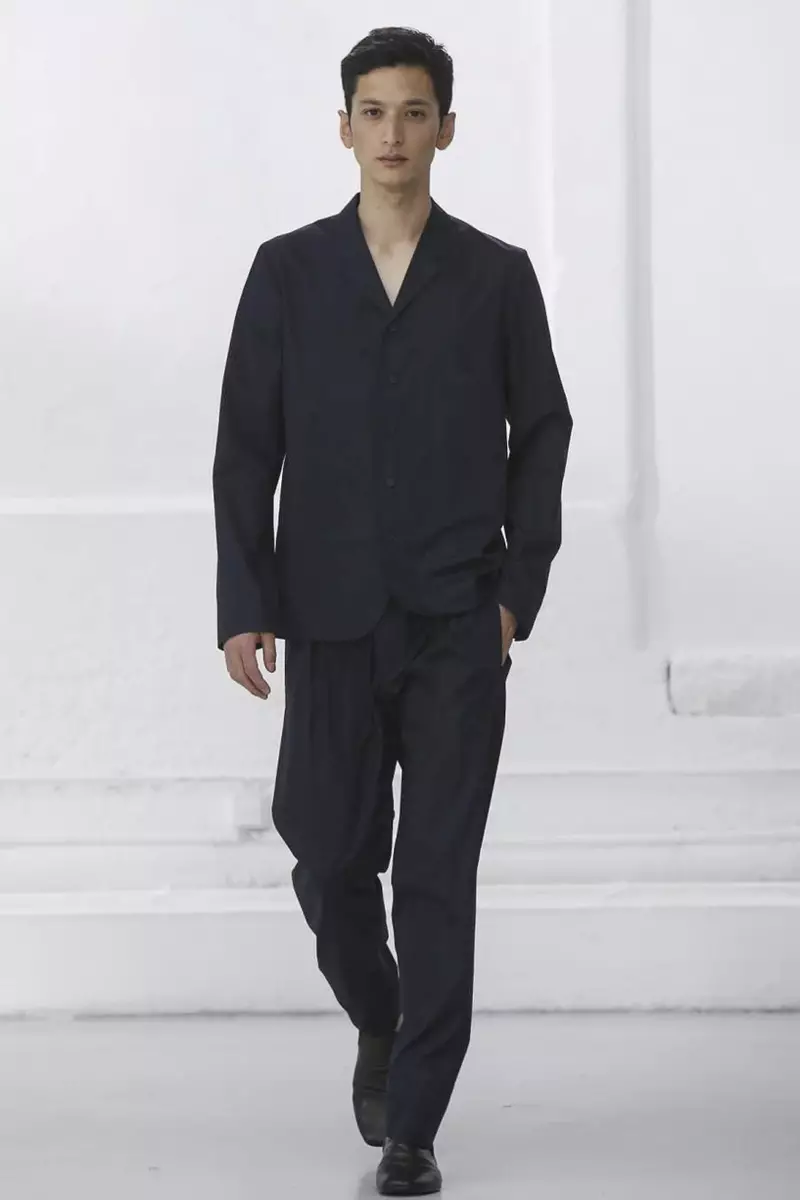 Christophe Lemaire, modeshow voor herenmode lente/zomer 2015 in Parijs