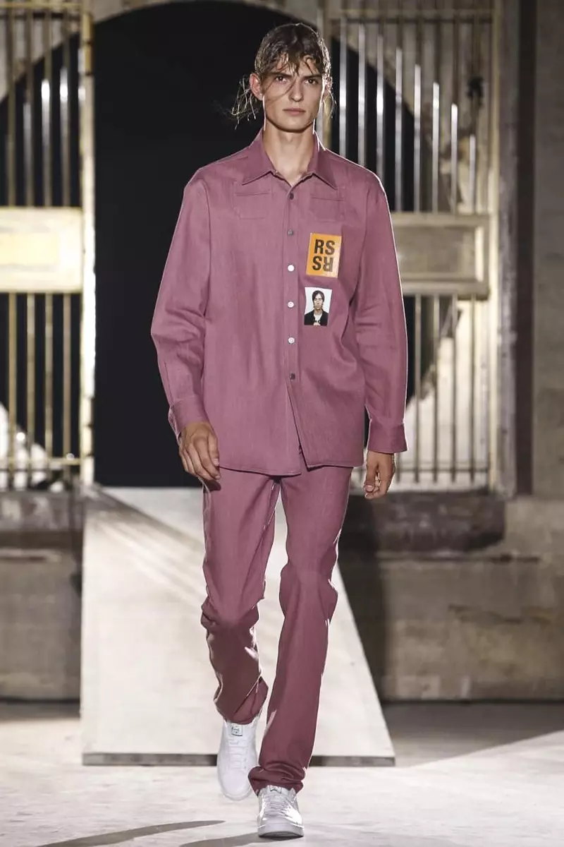 Raf Simons, Férfiruha, 2015. tavaszi nyár divatbemutató Párizsban