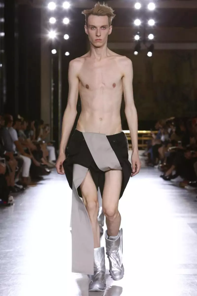 Rick Owens, מענסוועאַר, פרילינג זומער, 2015, שניט ווייַזן אין פּאַריז