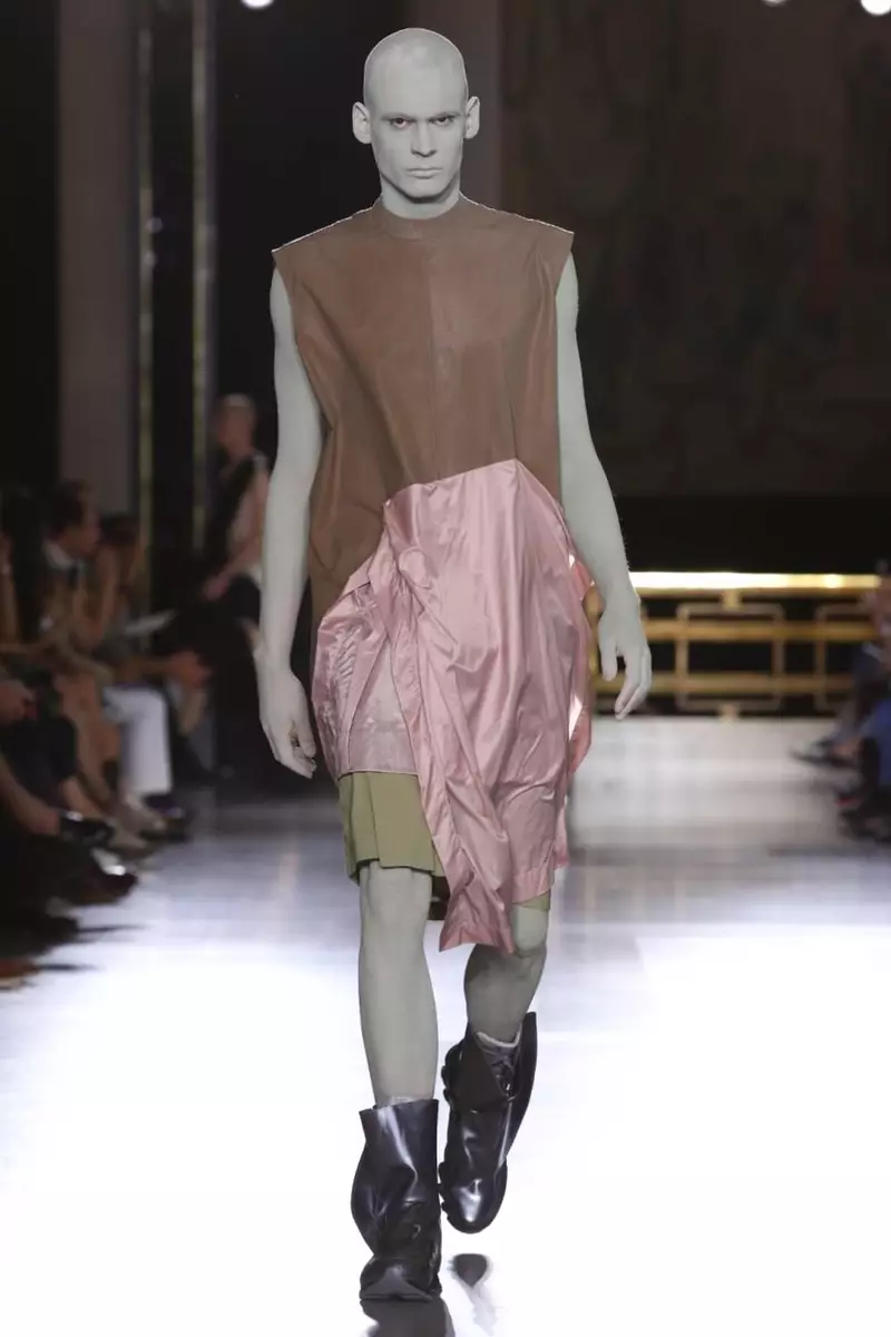 Rick Owens, herrafatnaður, vor sumar, 2015, tískusýning í París