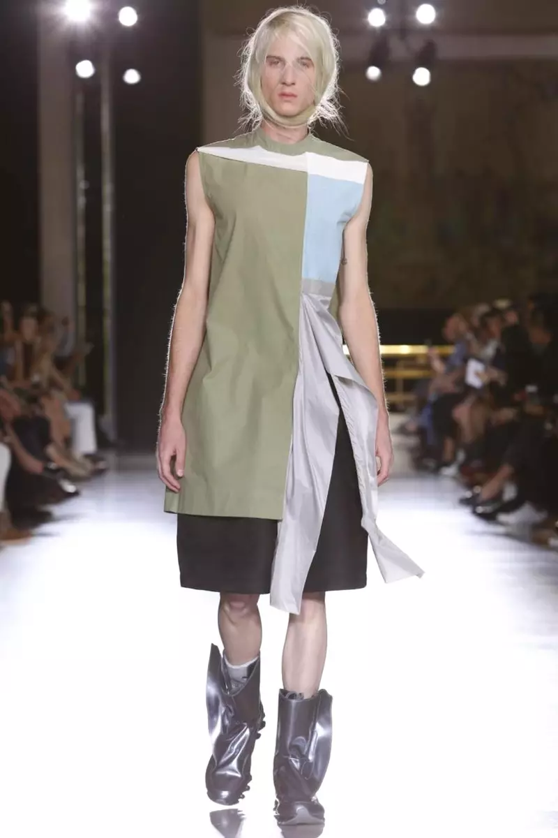 Rick Owens, Moška oblačila, pomlad poletje, 2015, modna revija v Parizu