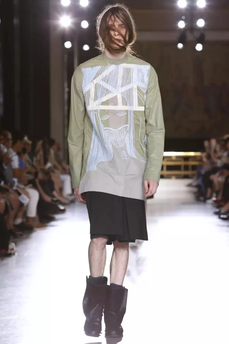 Rick Owens, roba masculina, primavera estiu, 2015, desfilada de moda a París