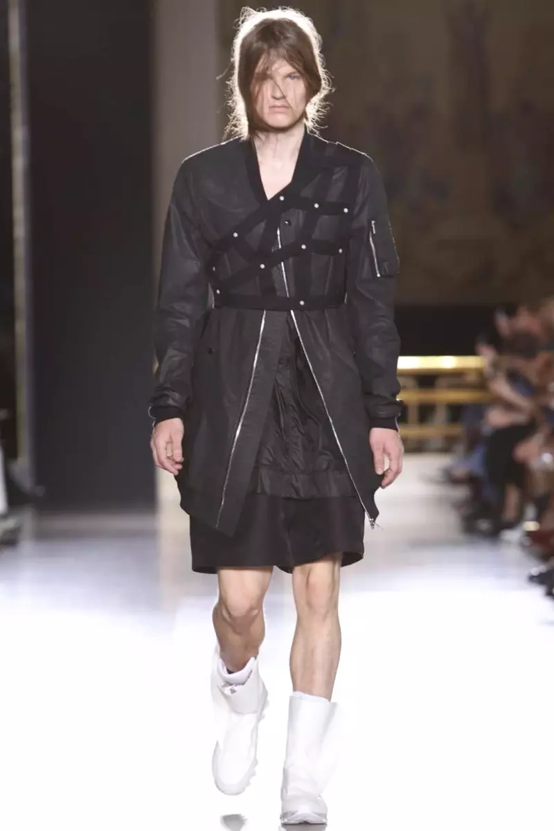 Rick Owens, Trang phục nam, Xuân Hè 2015, Trình diễn thời trang ở Paris