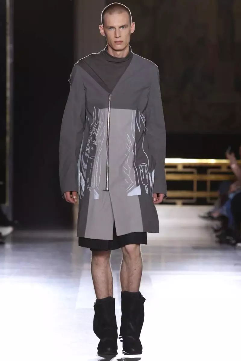 Rick Owens, herrafatnaður, vor sumar, 2015, tískusýning í París