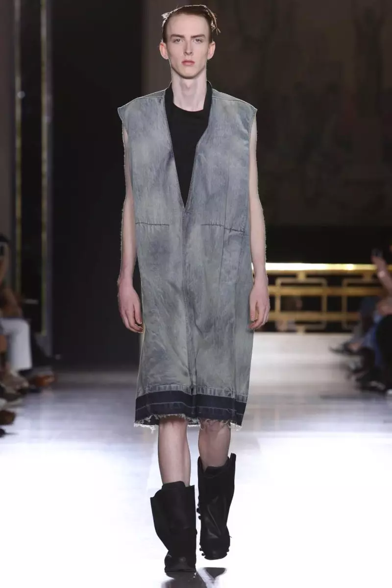 Rick Owens, herrafatnaður, vor sumar, 2015, tískusýning í París