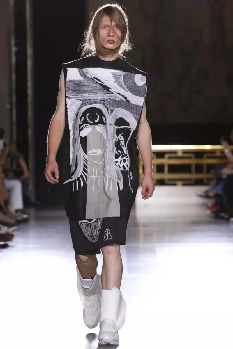 Rick Owens, מענסוועאַר, פרילינג זומער, 2015, שניט ווייַזן אין פּאַריז