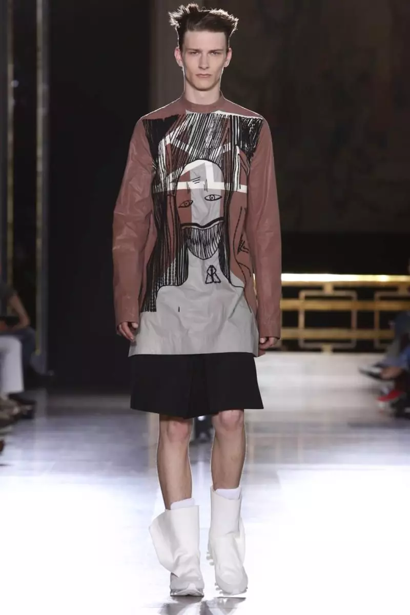 Rick Owens, herrafatnaður, vor sumar, 2015, tískusýning í París