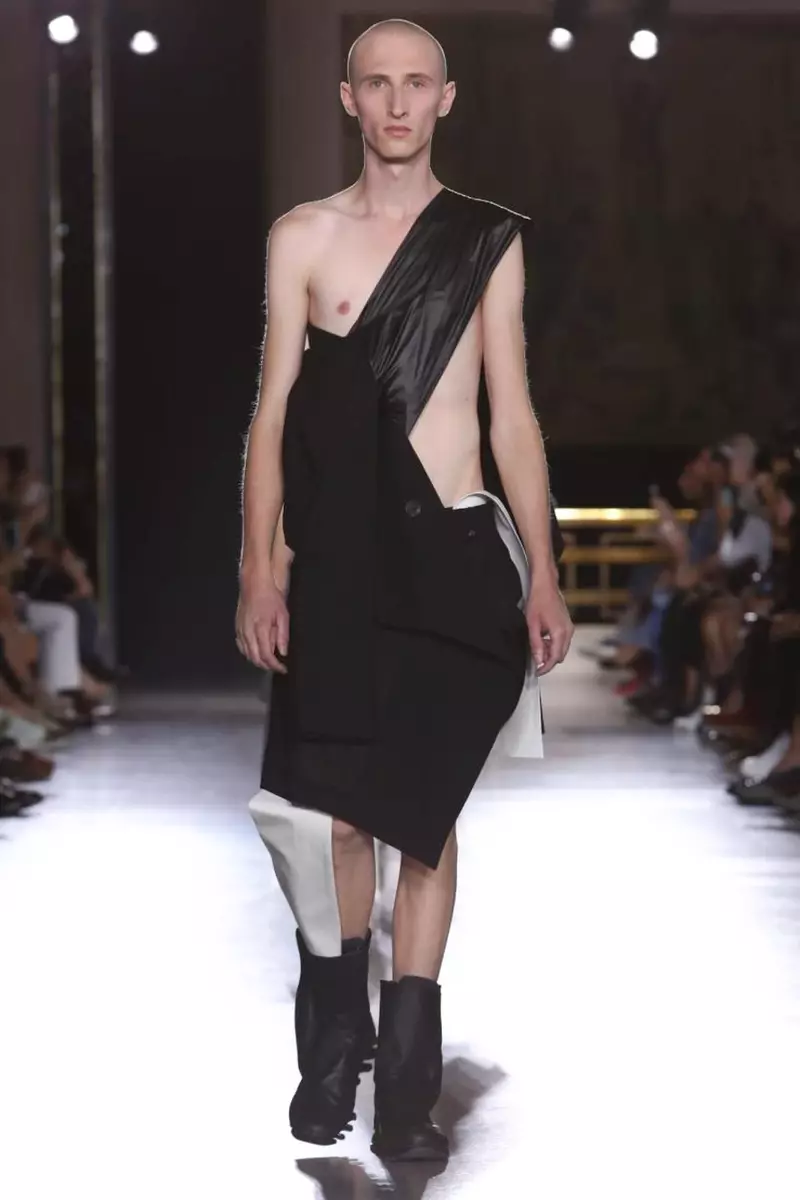 Rick Owens, roba masculina, primavera estiu, 2015, desfilada de moda a París