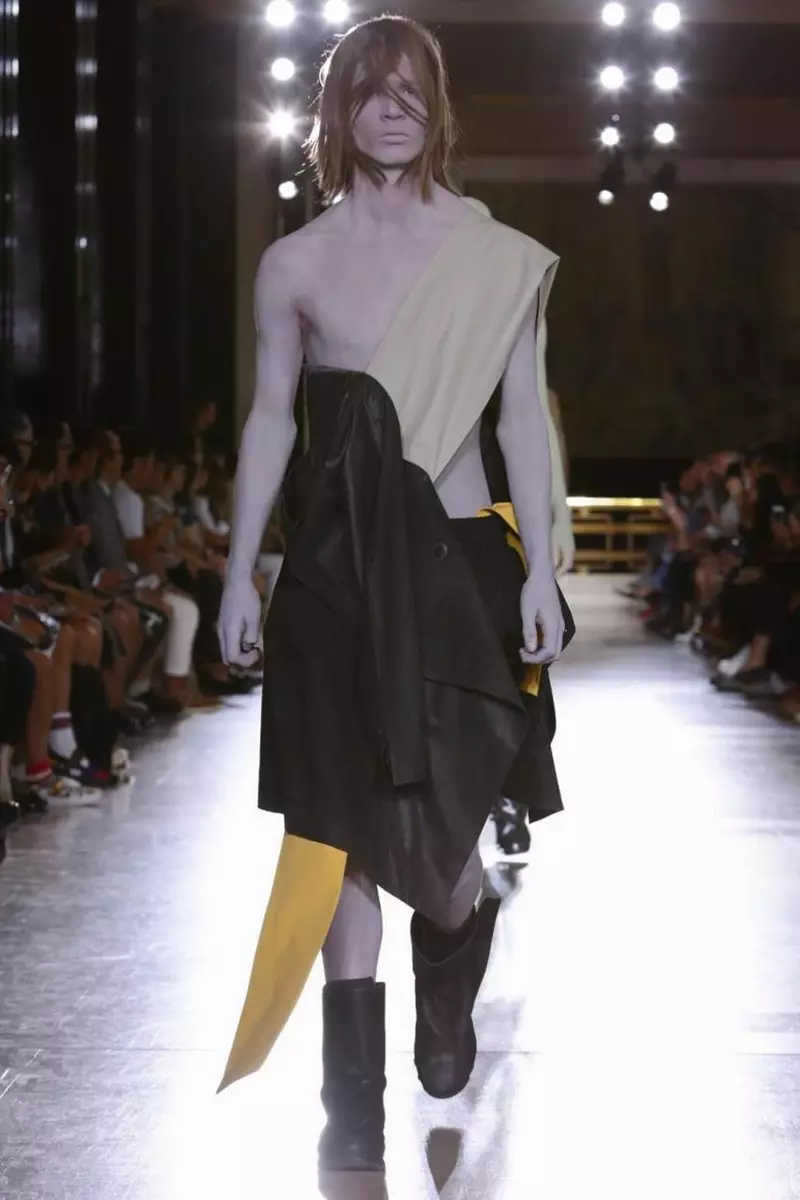 Rick Owens, Férfi ruházat, 2015. tavaszi nyár, divatbemutató Párizsban