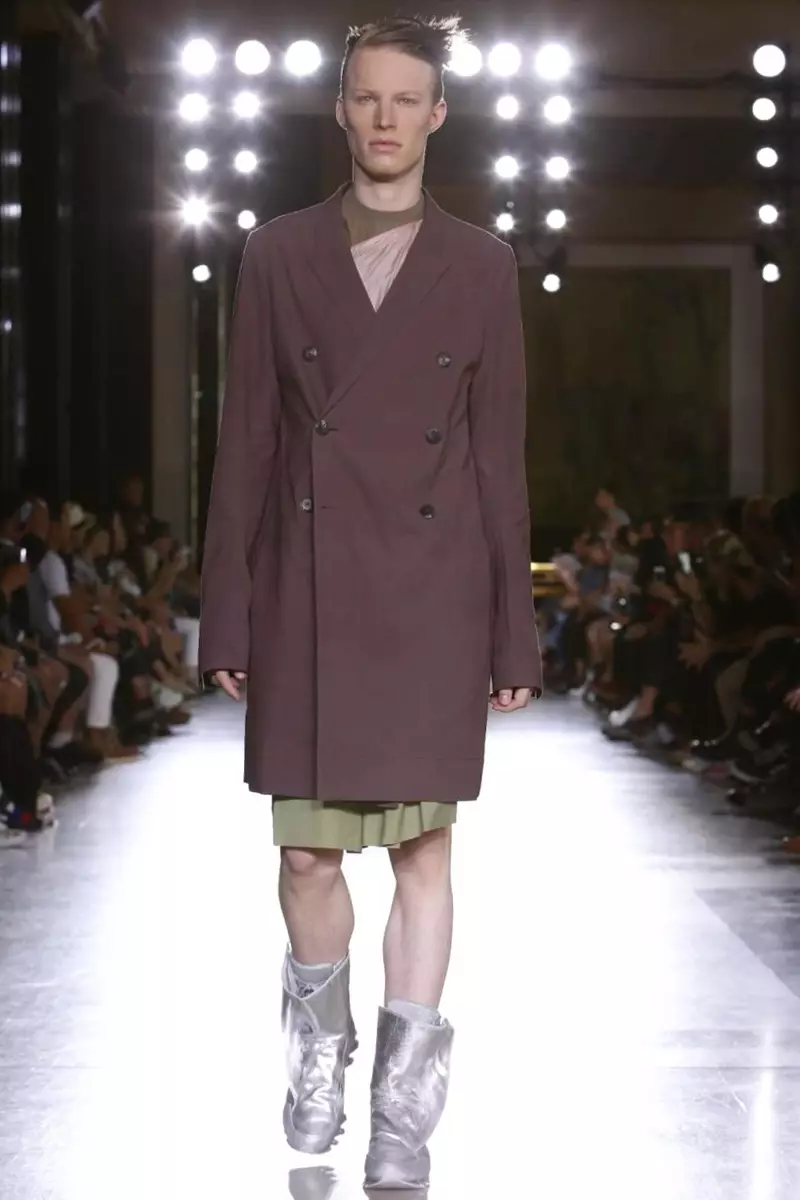 Rick Owens, Menswear, Caij Nplooj Ntoos Hlav, 2015, Fashion Show hauv Paris