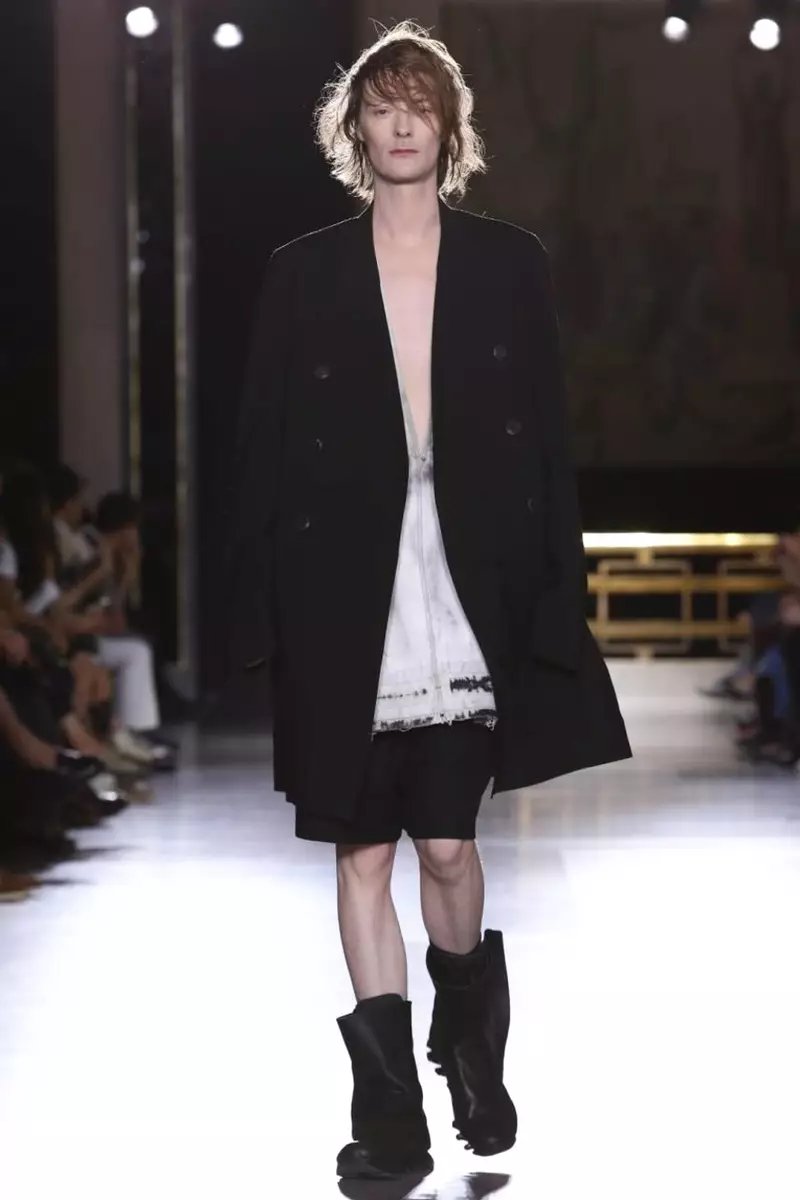 Rick Owens, îmbrăcăminte pentru bărbați, primăvară vară, 2015, prezentare de modă la Paris