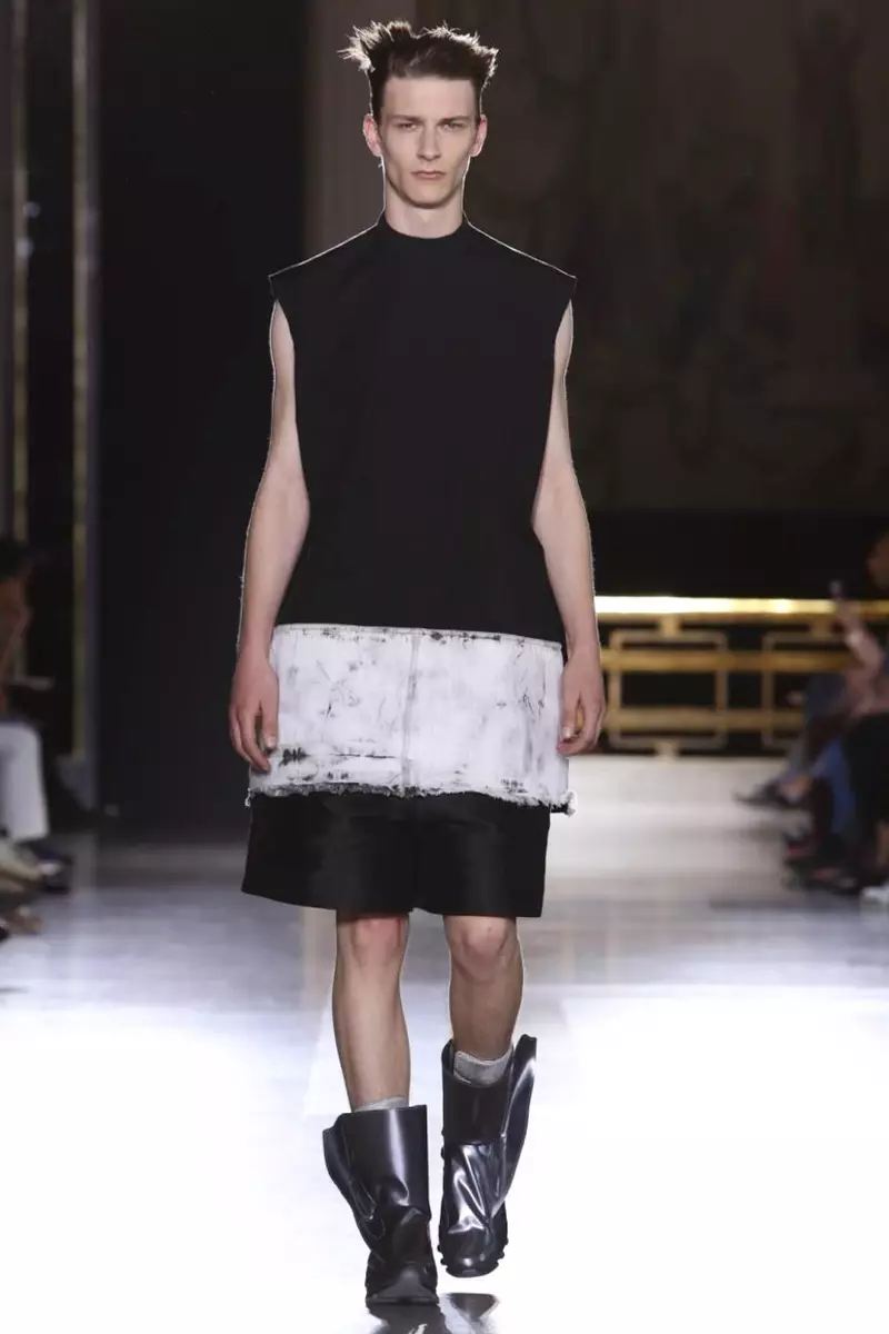 Rick Owens, herrafatnaður, vor sumar, 2015, tískusýning í París