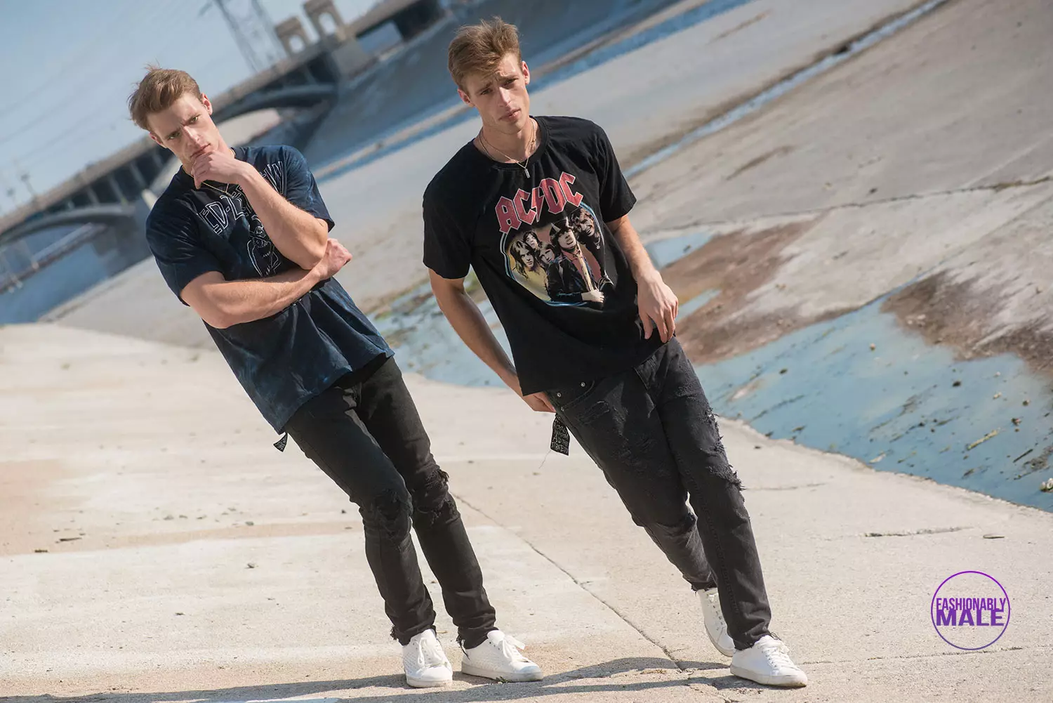 Shirtless Proeh Twins sa L.A. River ni Walter Tabayoyong