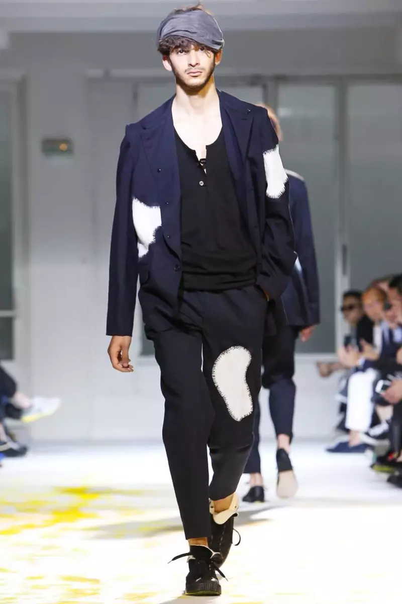 Yohji Yamamoto, Vyriški drabužiai, Pavasario vasara, 2015 m., Mados šou Paryžiuje