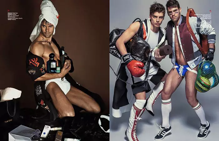 Topmodelle Daan van der Deen, Chad White en Henrik Fallenius breek die internet met 'n wonderlike modewerk getiteld