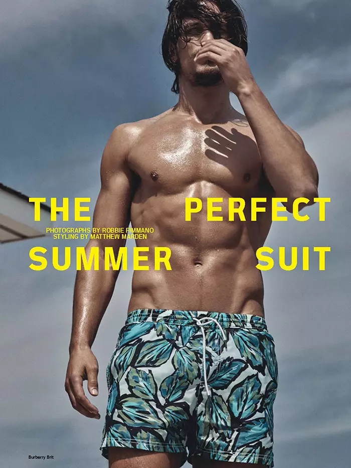 Ford Models හි හොඳම Jarrod Scott සහ Clint Mauro Details Magazine හි ජූනි/ජූලි කලාපය සඳහා Robbie Fimmano විසින් ඡායාරූපගත කරන ලද The Perfect Summer Suit හි වෙරළට පහර දුන්නේය. Jarrod සහ Clint Matthew Marden විසින් නිර්මාණය කරන ලද Burberry Brit, Tommy Hilfiger, Emporio Armani සහ Boss ඇතුළු වෙළඳ නාමවලින් වෙරළ ඇඳුම් අඳිති