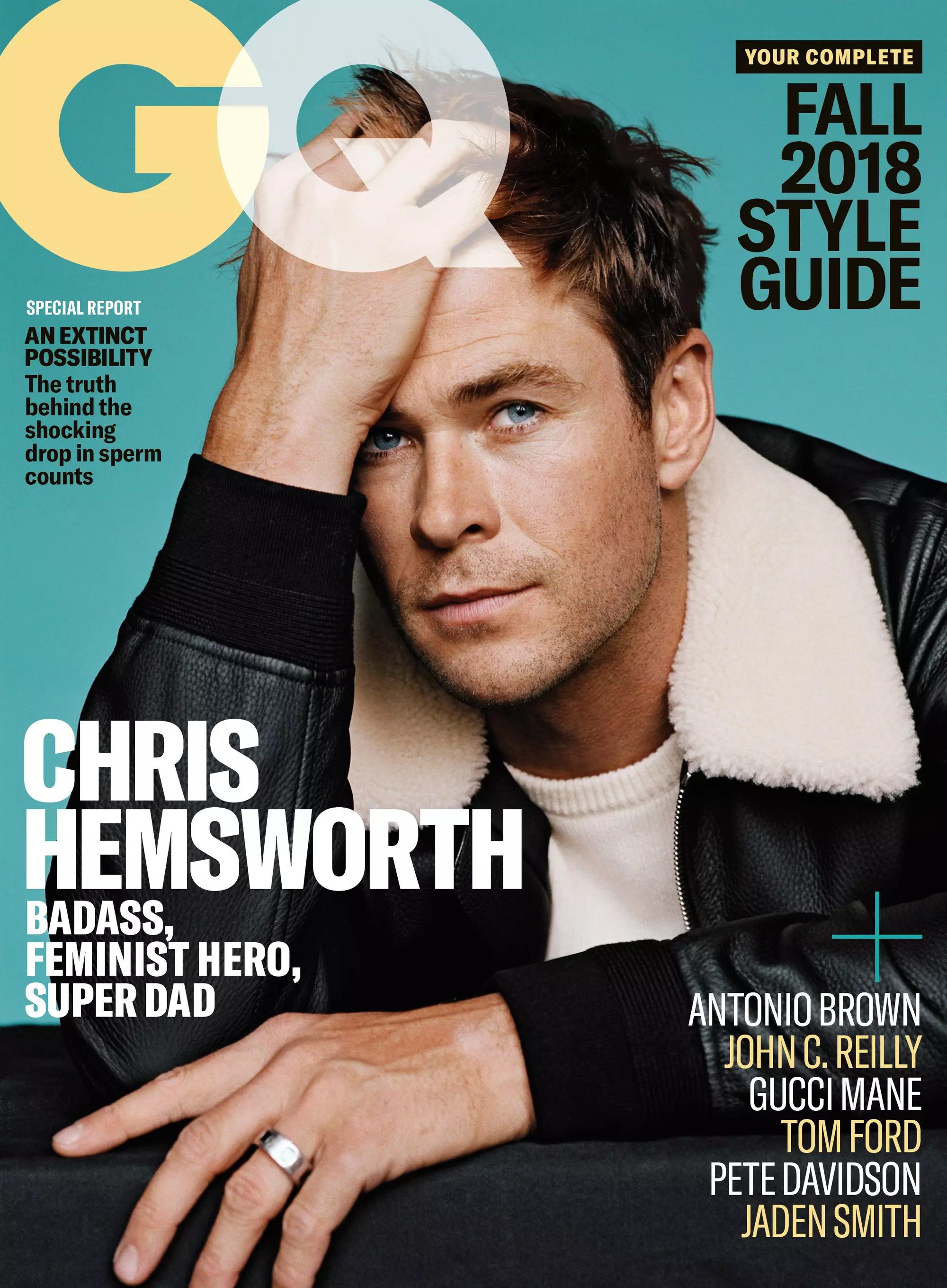 Acteur Chris Hemsworth voor GQ US September 2018