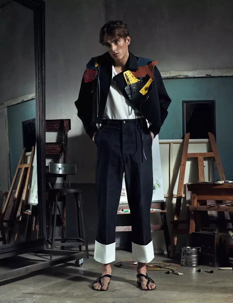 James Smith posa para Harper's Bazaar Korea Man Primavera/verán 2015 Editorial