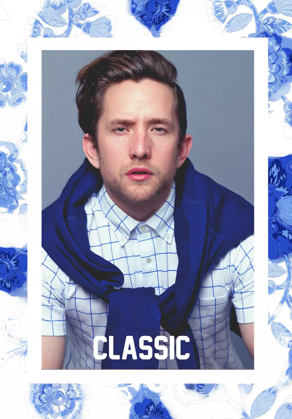 Il modello Cameron McCartney della Bella Agency NYC è stato fotografato dalla fotografa di moda commerciale Natasha Williams, il classico e affascinante Cameron in blu indossa UNIQLO USA, Kenneth Cole e Ruby Francis.