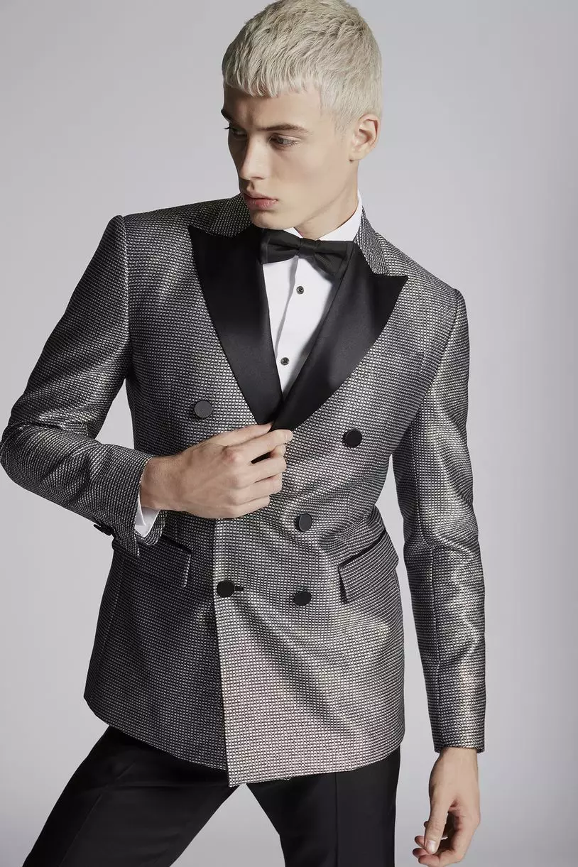 Silver Textured London Blazer