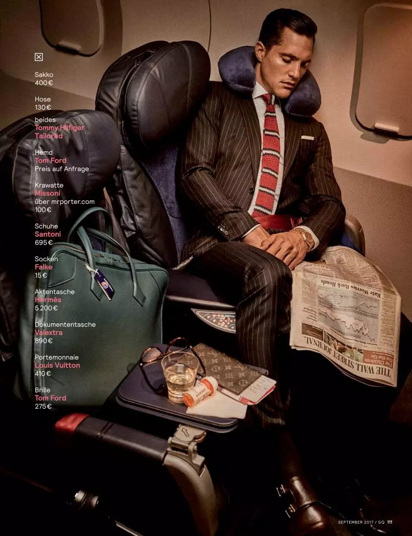 GQ Saksa syyskuu 2017: Sean O'Pry & Ollie Edwards, Giampaolo Sgura "Business Class"4