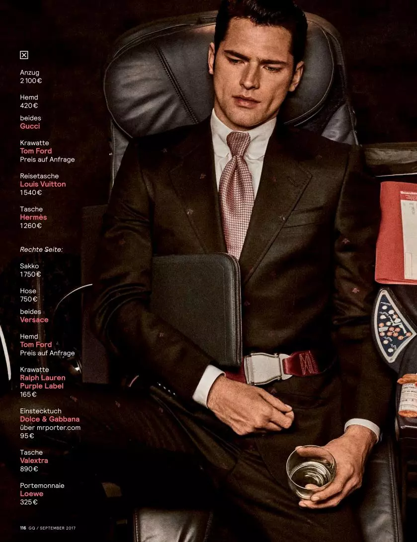 GQ Njemačka, septembar 2017.: Sean O'Pry & Ollie Edwards, Giampaolo Sgura “Business Class”8