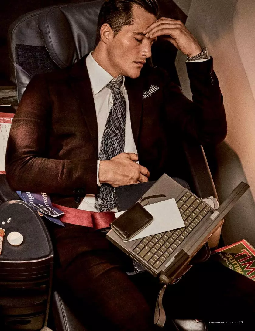 GQ Alemania 2017ko iraila: Sean O'Pry eta Ollie Edwards Giampaolo Sguraren "Business Class"9