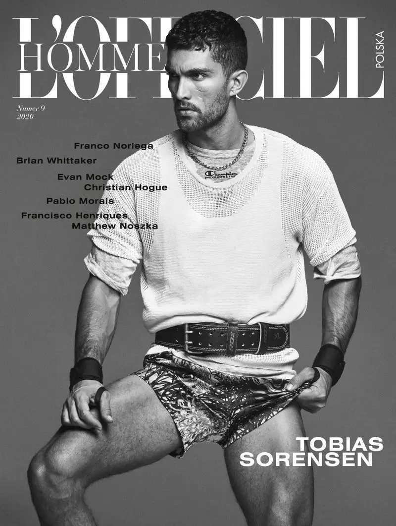 Modelo Tobias Sorensen para L'Officiel Hommes Polônia.