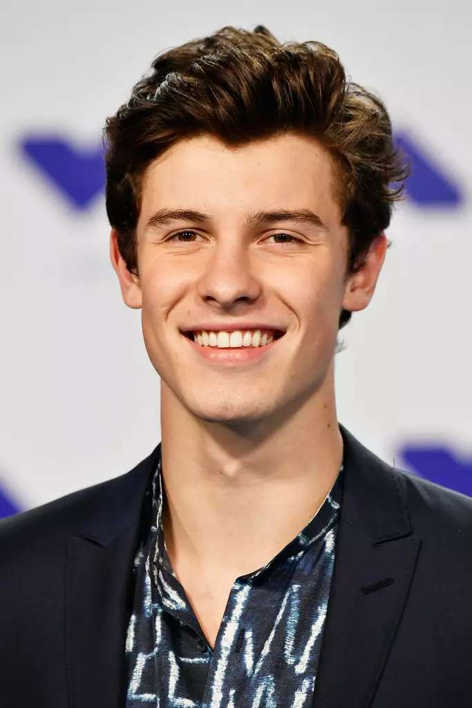 Shawn Mendes anahudhuria Tuzo za Muziki za Video za MTV za 2017 kwenye Jukwaa mnamo Agosti 27, 2017 huko Inglewood, California.