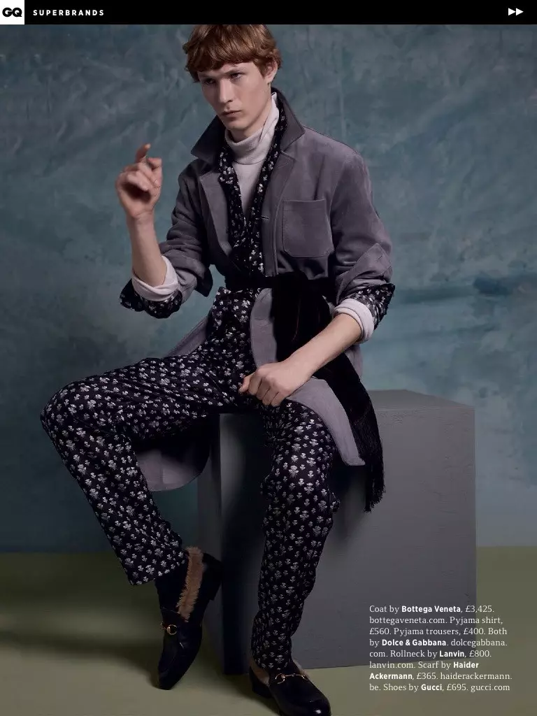 Modelle Sven de Vries en Jack Chambers pryk op die bladsye van GQ UK se nuutste bylaag, en poseer vir 'n modeverhaal wat gefokus is op 'n verskeidenheid uitstaande voorkoms wat ingesluit is in die herfs/winter 2015-versamelings van gesogte mansdrag-etikette. Gefotografeer deur Felix Cooper, het die modelle die ateljee getref met eklektiese herfsontwerpe, gekies deur stilis Gary Armstrong.