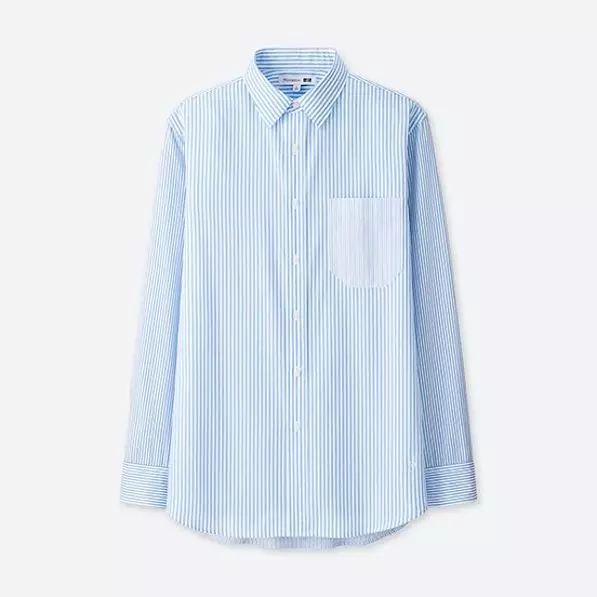 Chemise à manches longues en drap de coton extra fin JWA $29.90