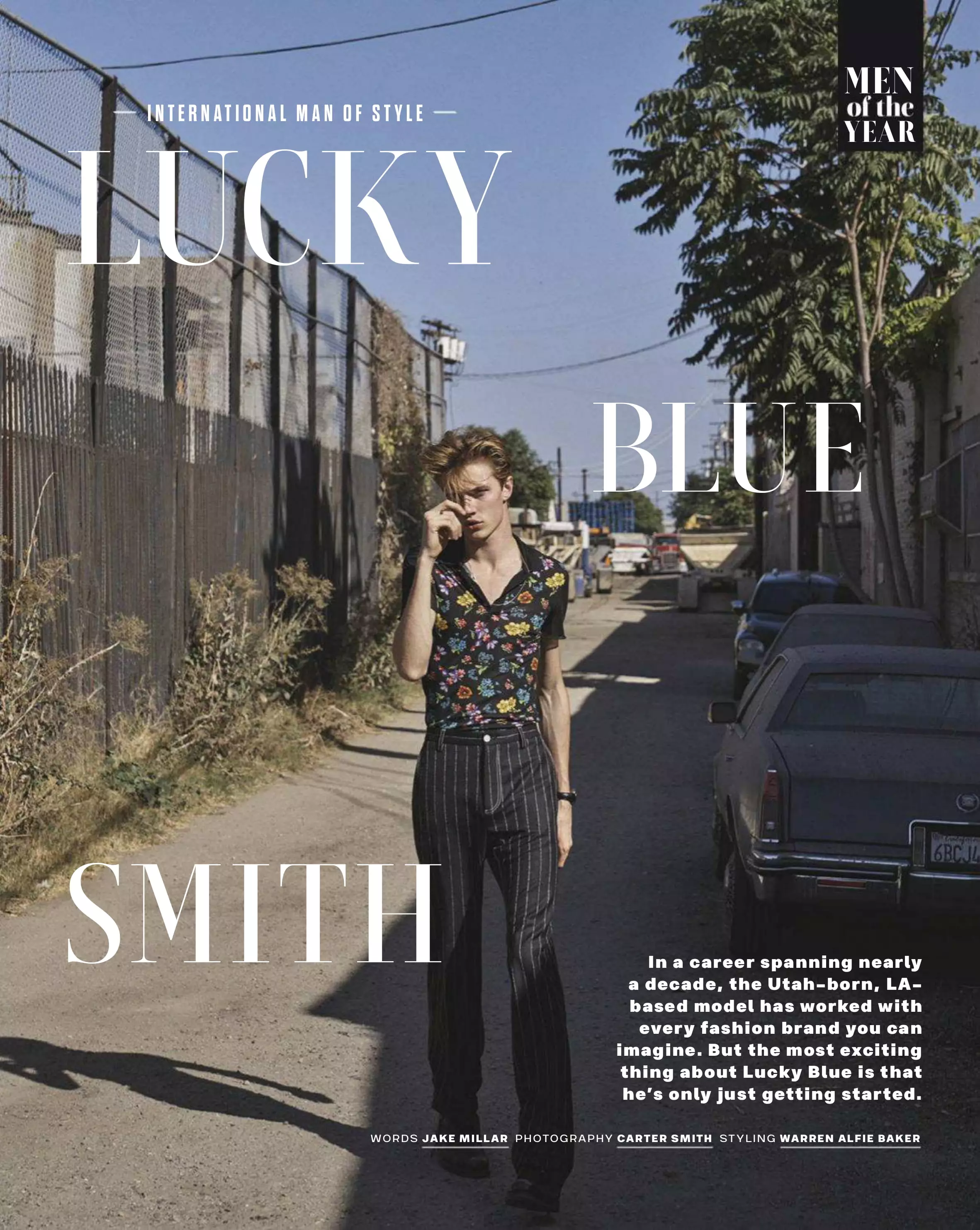 GQ Australia 2018 m. gruodžio mėn. „Lucky Blue Smith“, sukūrė Carteris Smithas