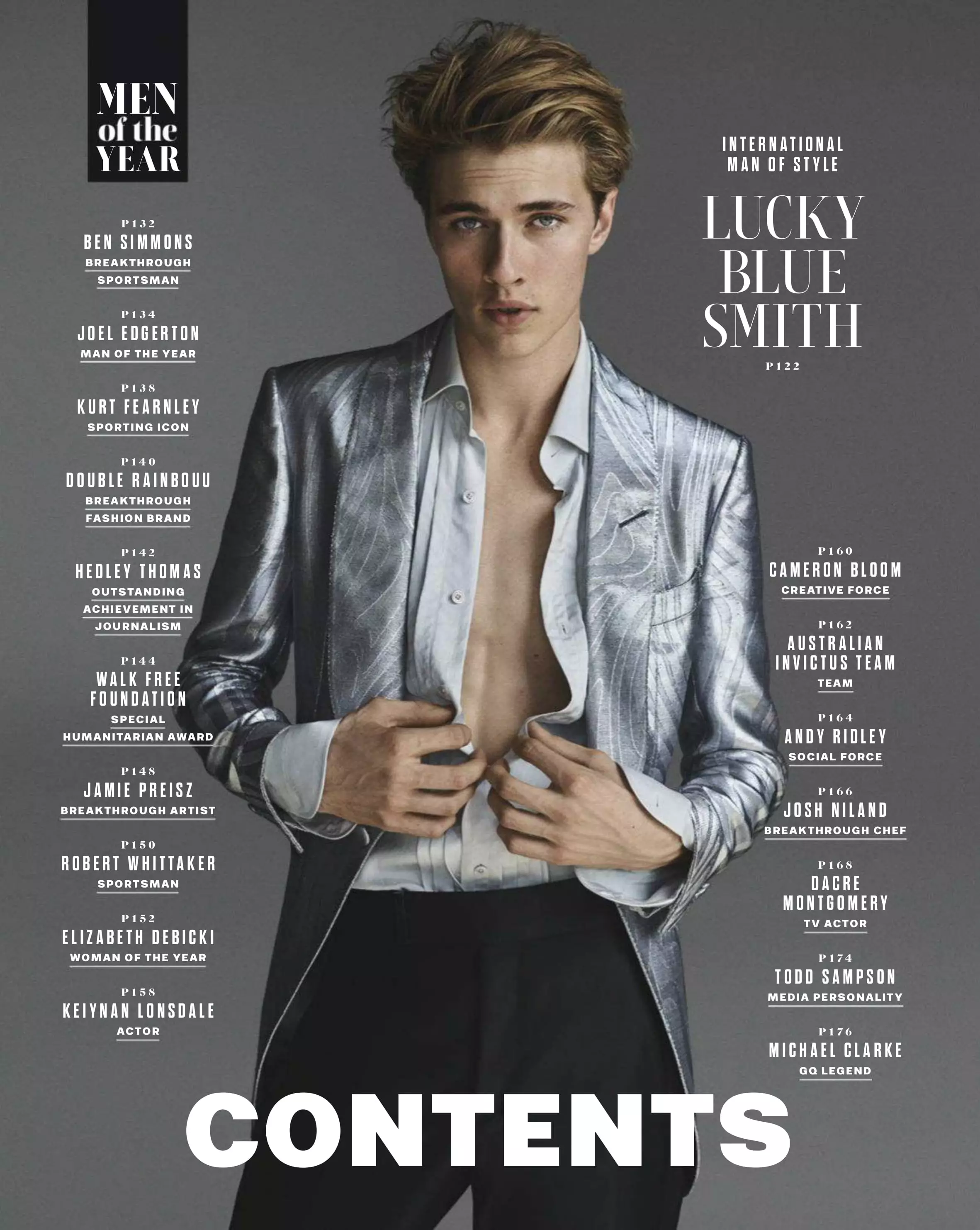 GQ Australia 2018 m. gruodžio mėn. „Lucky Blue Smith“, sukūrė Carteris Smithas