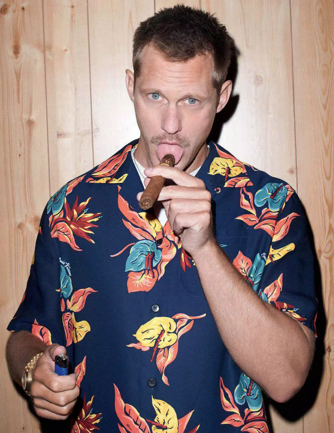 Alexander Skarsgård le Terry Richardson do GQ Style Germany AW1714