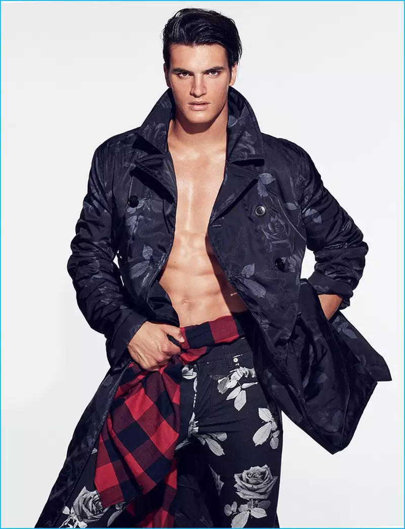 Samo en moški lahko imenujemo super model, je Matthew Terry za novo naslovnico Harper's BAZAAR Taiwan Man avgusta 2016.