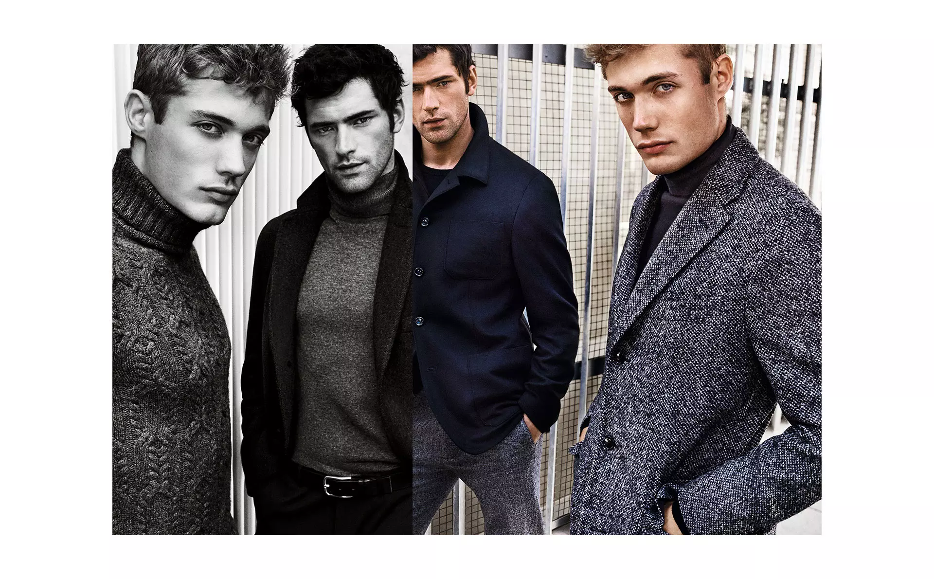 Massimo Dutti förenade krafterna för ny reklam med la crème dela crème toppmodellen Sean O’Pry och Steven Chevrin, med modellerna Ine Neefs Army och Julia Hafstrom, fotograferad av Master Mario Testino, stylad av Beat Bolliger och hår av Christiaan.