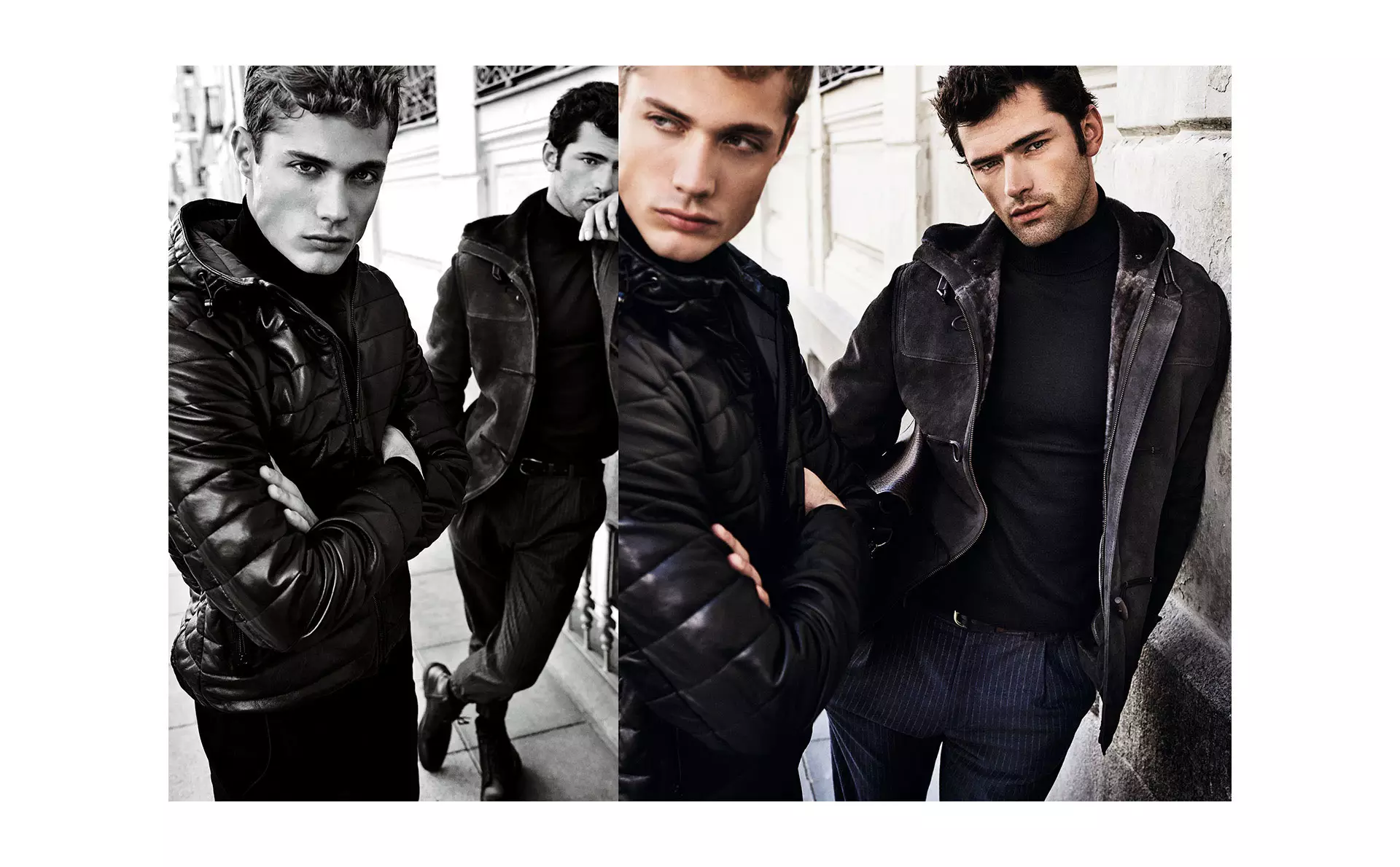 Massimo Dutti ha unito le forze per la nuova pubblicità con la crème dela crème Top model Sean O'Pry e Steven Chevrin, con le modelle Ine Neefs Army e Julia Hafstrom, fotografate dal Maestro Mario Testino, con lo styling di Beat Bolliger e i capelli di Christiaan.