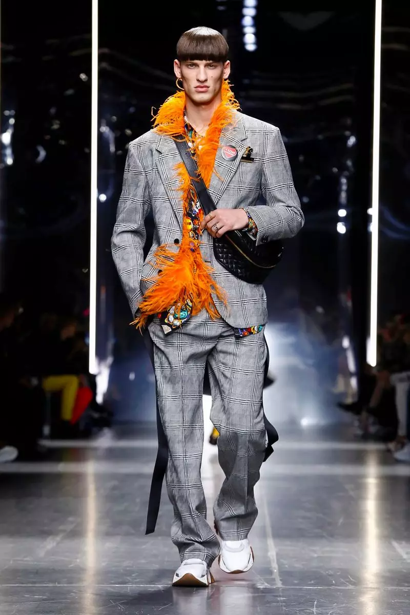 Versace Menswear Isubu Igba otutu 2019 Milan3