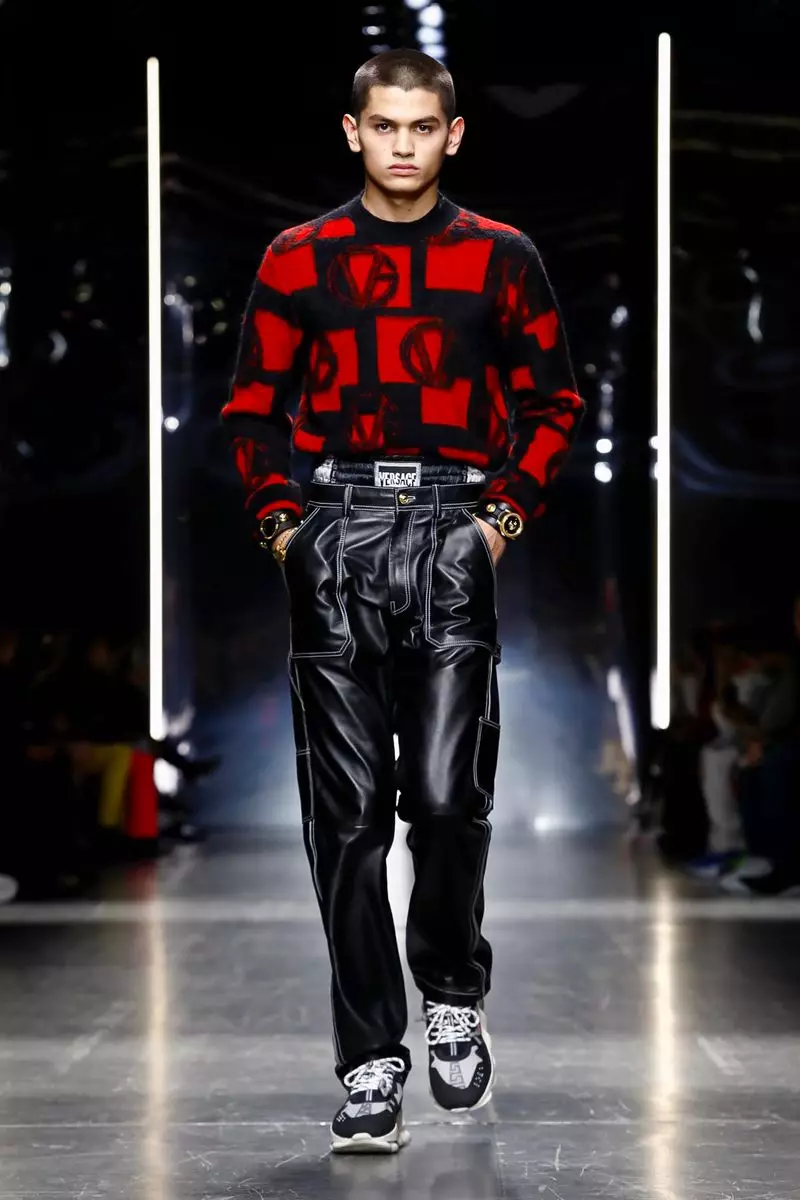 Versace herrafatnaður Haust Vetur 2019 Mílanó34