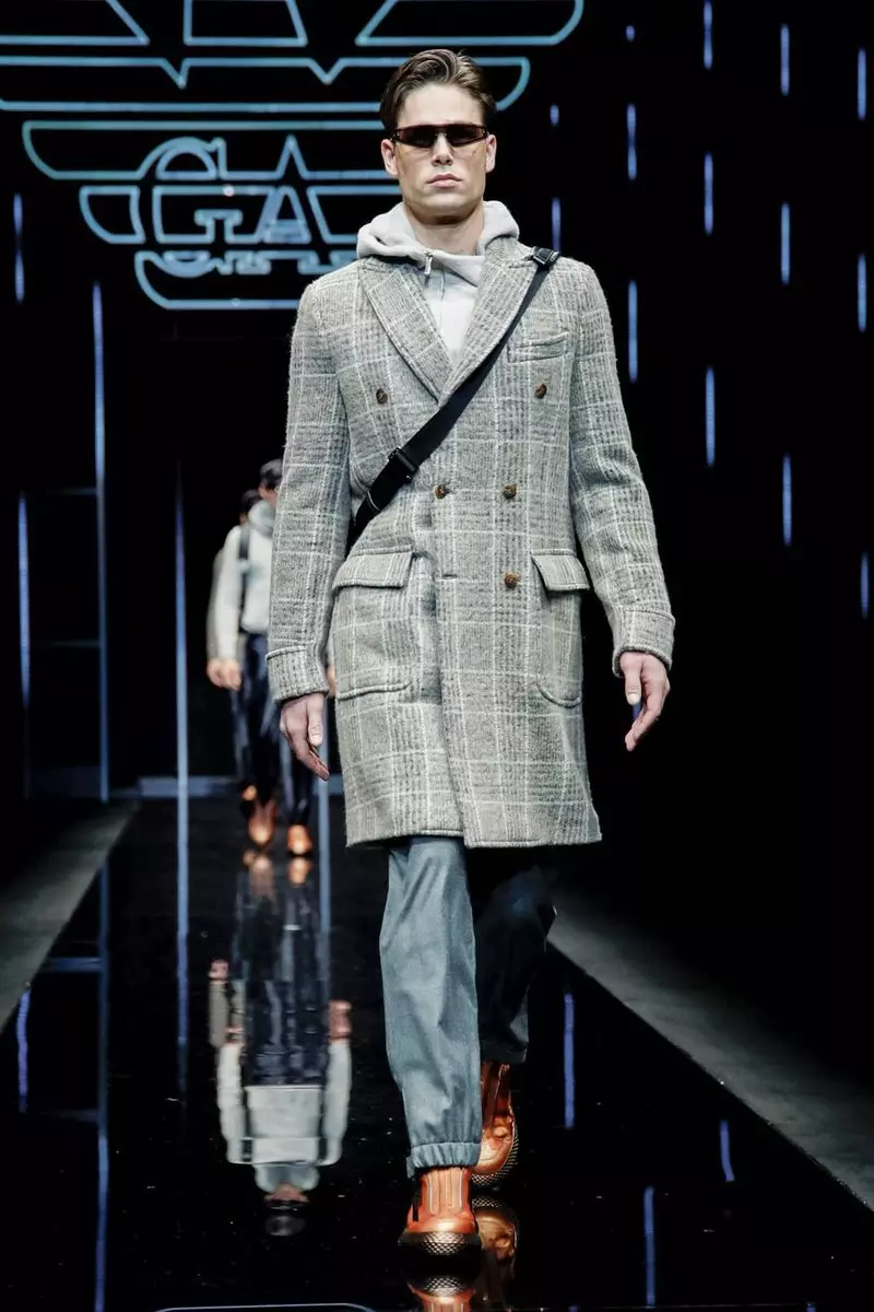 Мужчынская адзенне Emporio Armani восень-зіма 2019 Мілан110