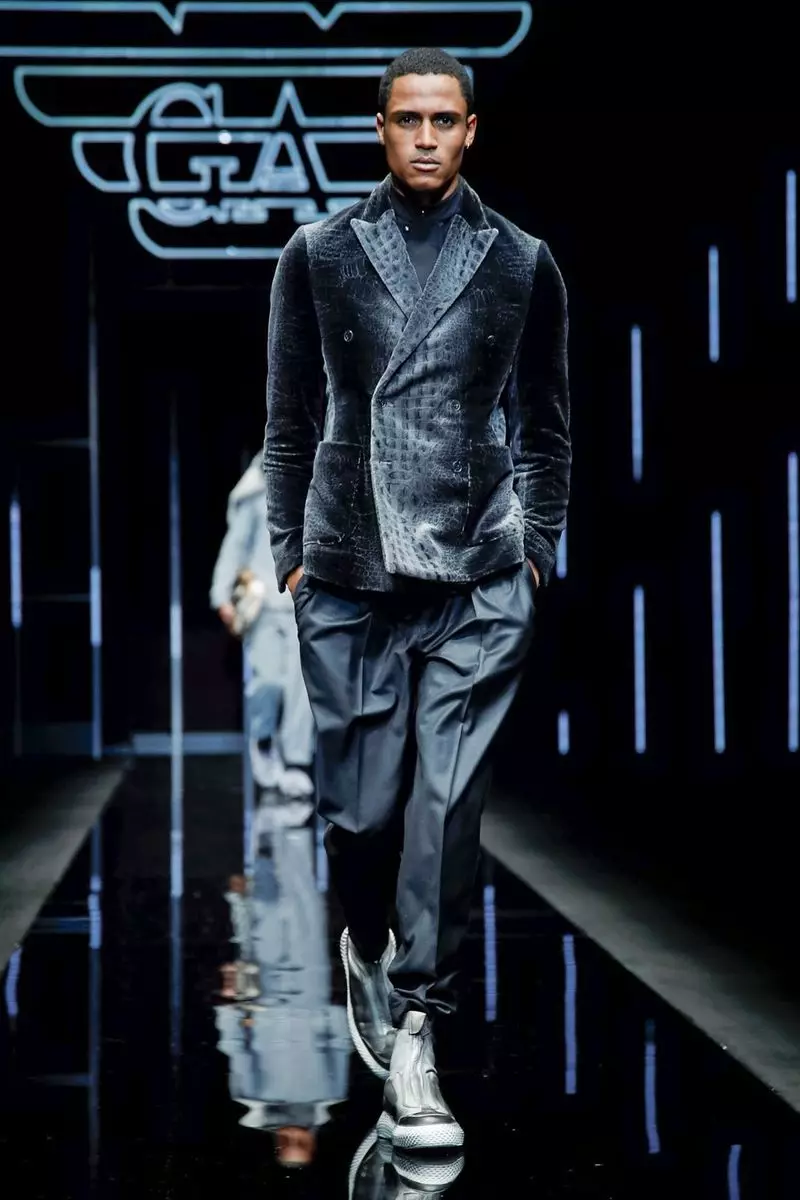 Emporio Armani Herrenmode Herbst Winter 2019 Mailand19