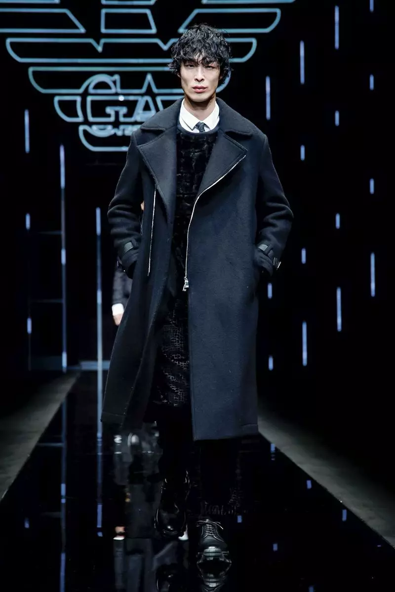 Emporio Armani Kişi Geyimi Payız Qış 2019 Milan5