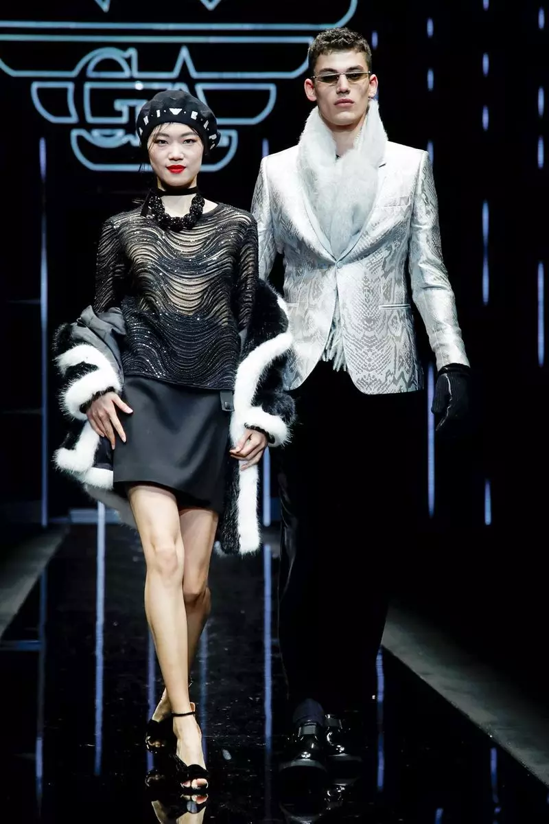 Emporio Armani Kişi Geyimi Payız Qış 2019 Milan73