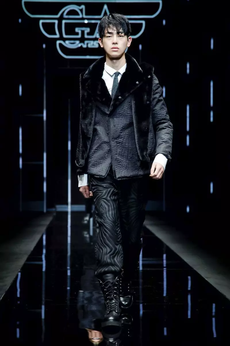 Emporio Armani የወንዶች ልብስ ክረምት 2019 ሚላን8