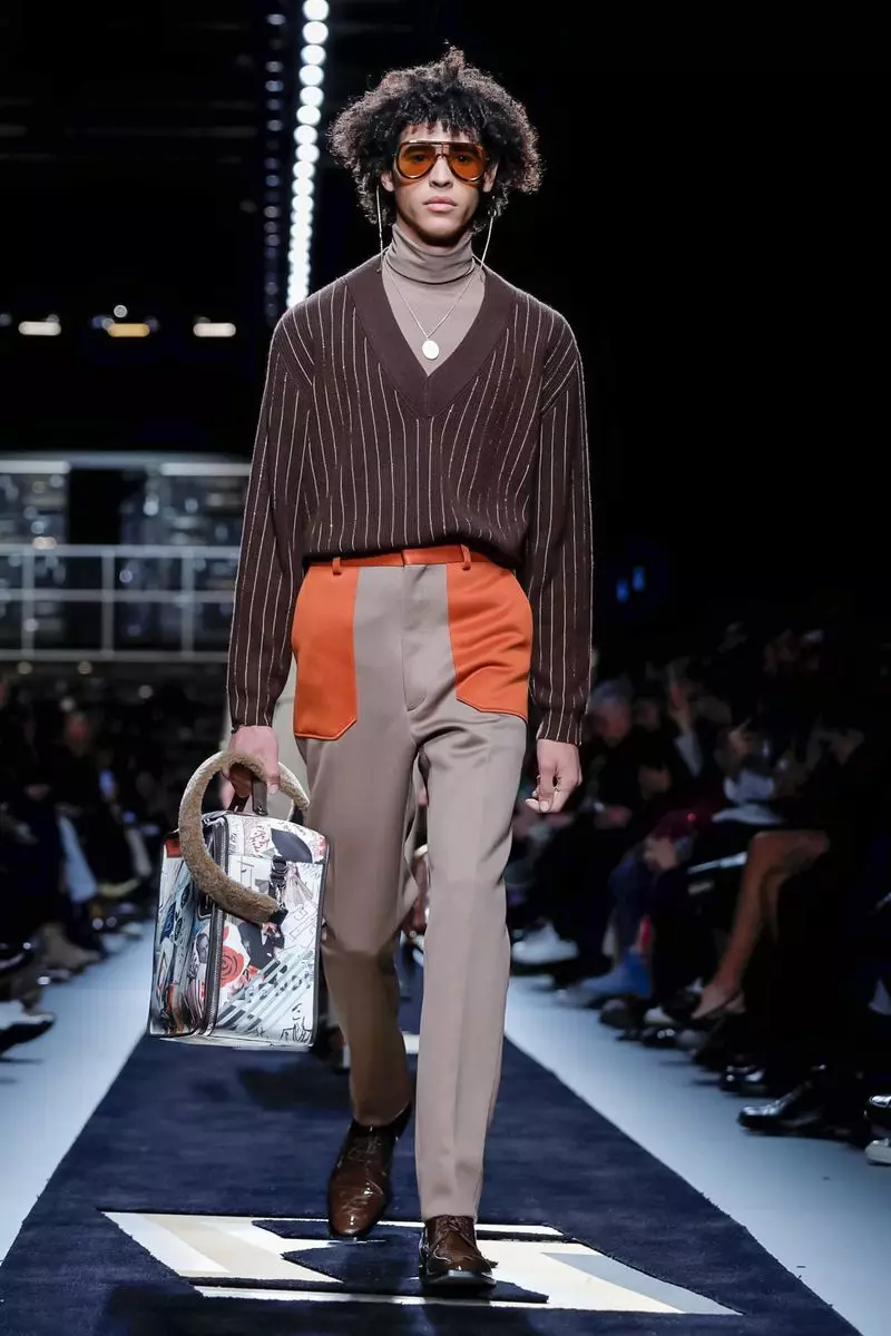 Fendi Menswear Caij nplooj zeeg caij ntuj no 2019 Milan19