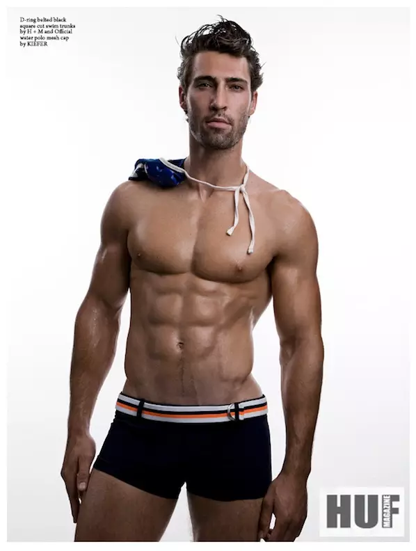 MichaelRanneliSqCutSwimTrunksWaterpoloCapHUFMag