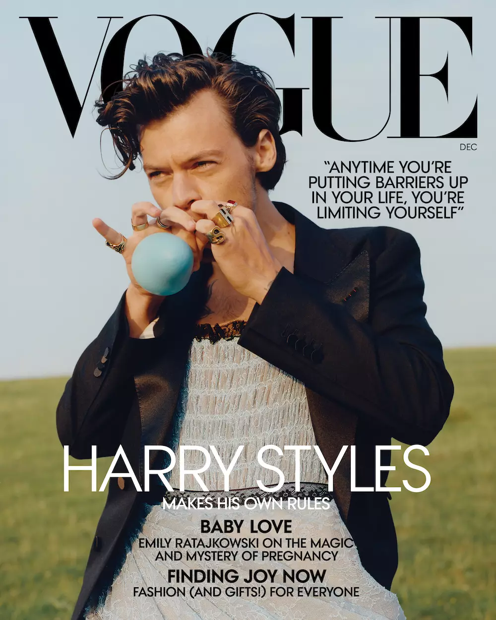 US Vogue Disyembre 2020 : Harry Styles ni Tyler Mitchell