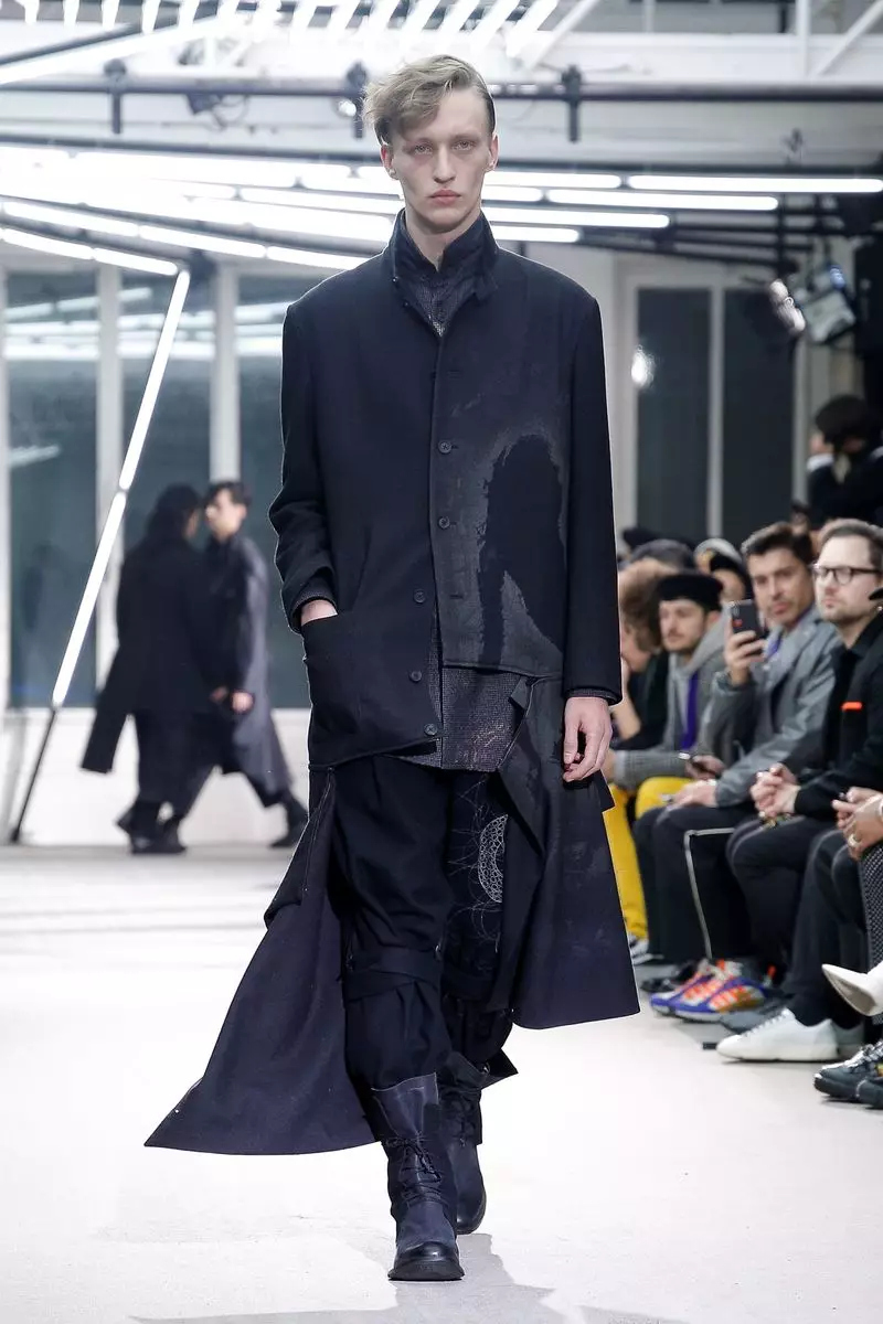 Yohji Yamamoto Moška oblačila jesen zima 2019 Pariz32