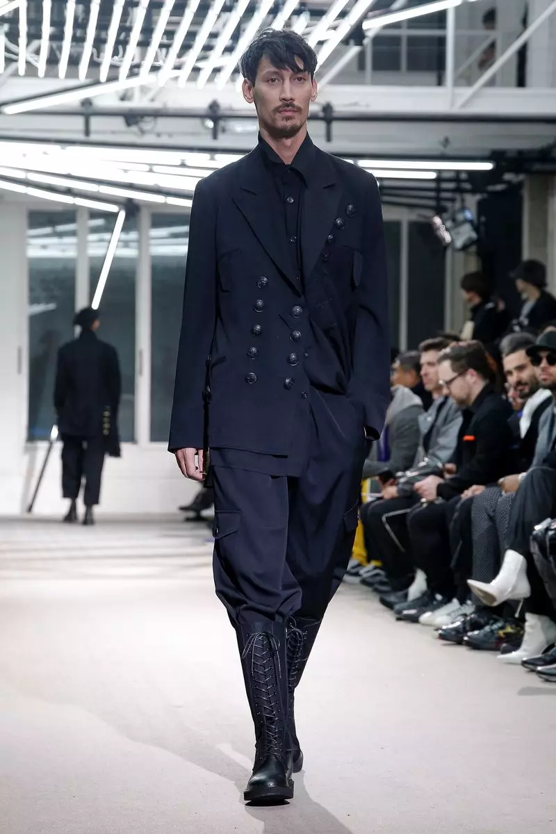 Yohji Yamamoto Awọn aṣọ aṣọ ọkunrin Igba otutu 2019 Paris34