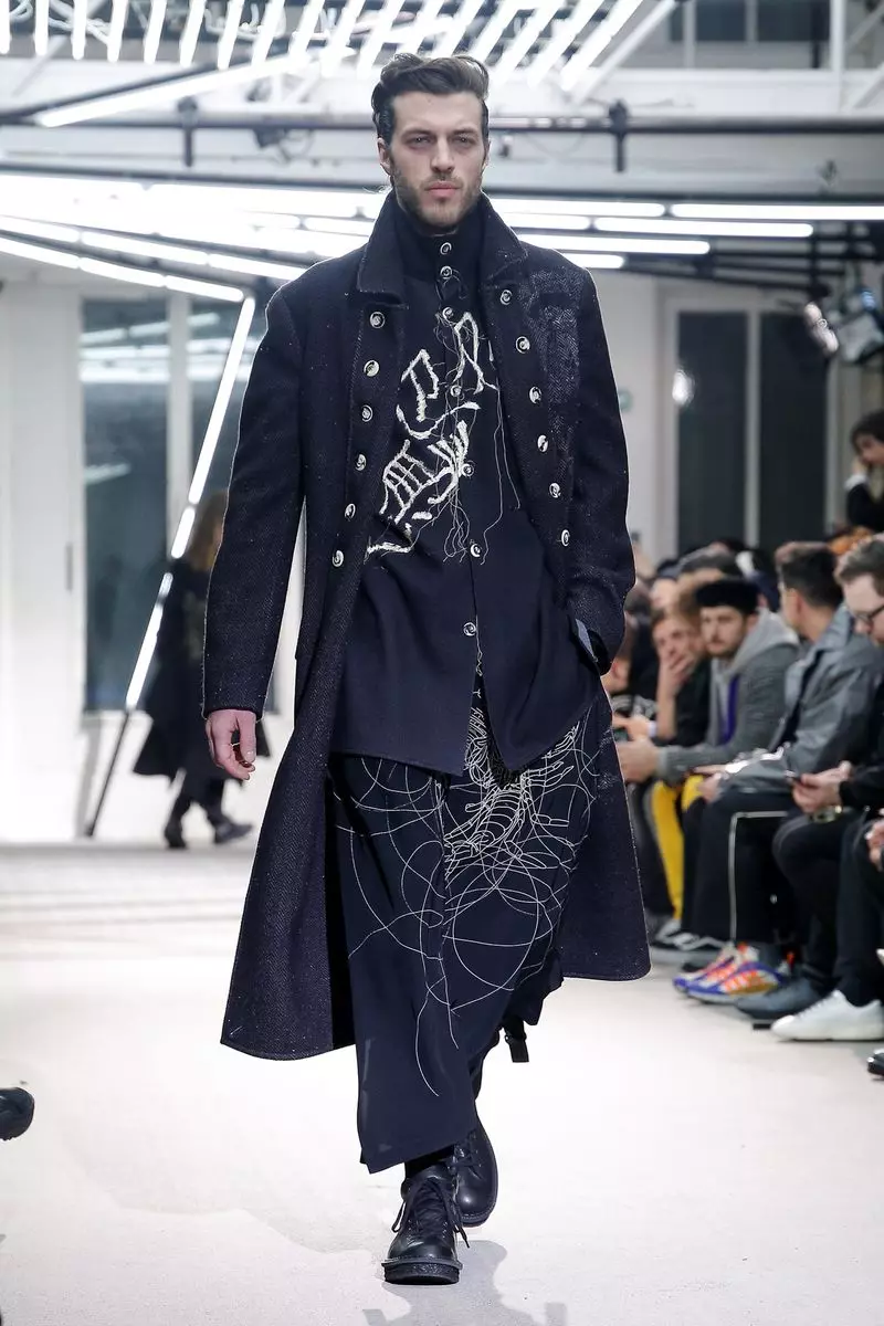 Veshje për meshkuj Yohji Yamamoto Vjeshtë Dimër 2019 Paris5